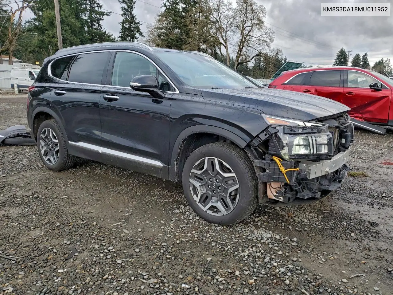 KM8S3DA18MU011952 2021 Hyundai Santa Fe Sel Premium