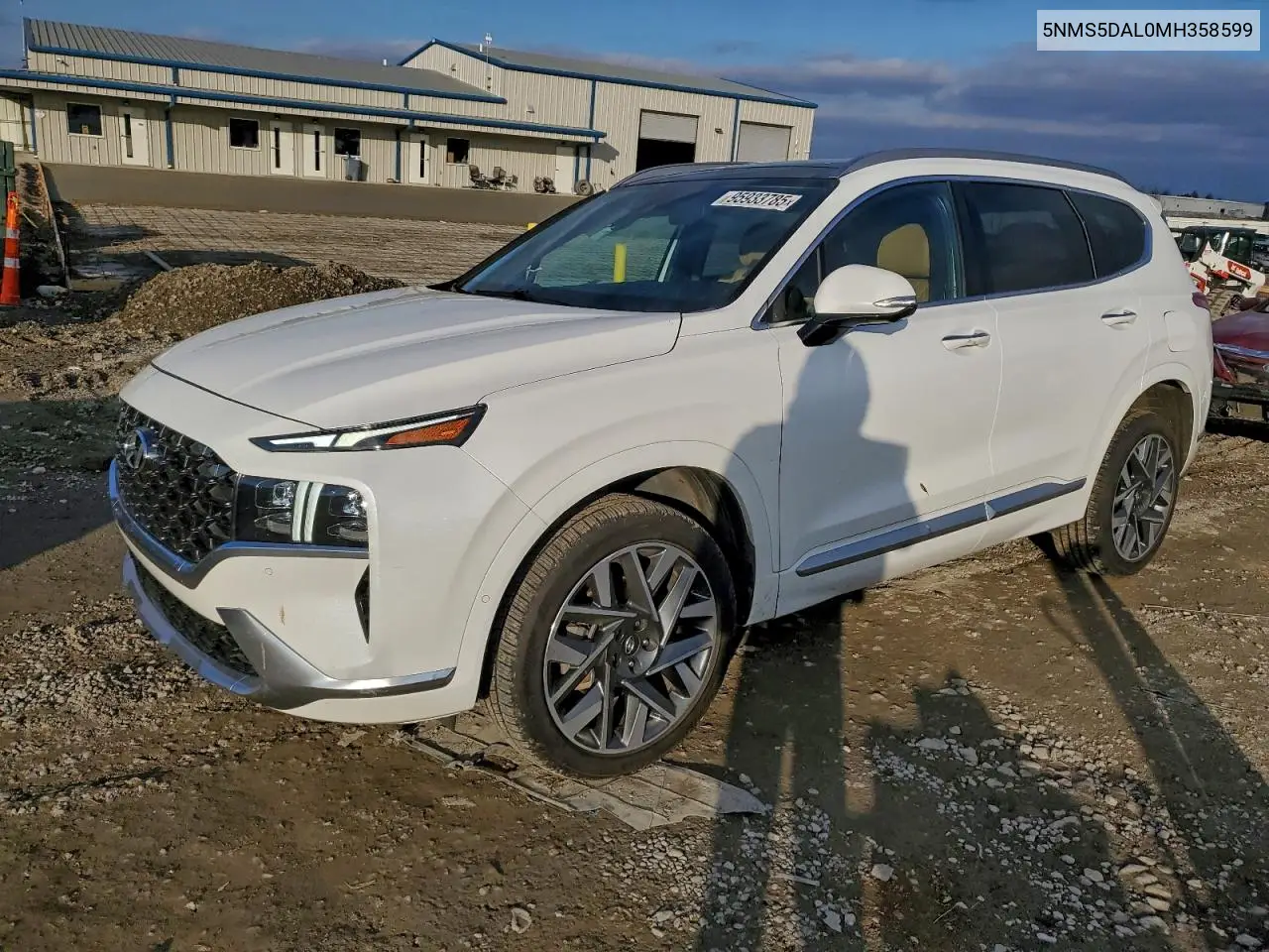 5NMS5DAL0MH358599 2021 Hyundai Santa Fe Calligraphy