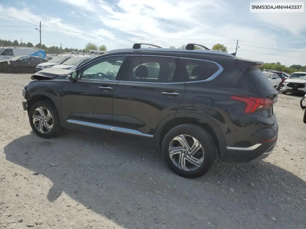 5NMS3DAJ4NH443337 2022 Hyundai Santa Fe Sel