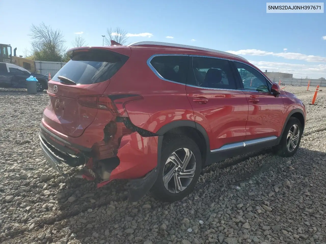 5NMS2DAJ0NH397671 2022 Hyundai Santa Fe Sel