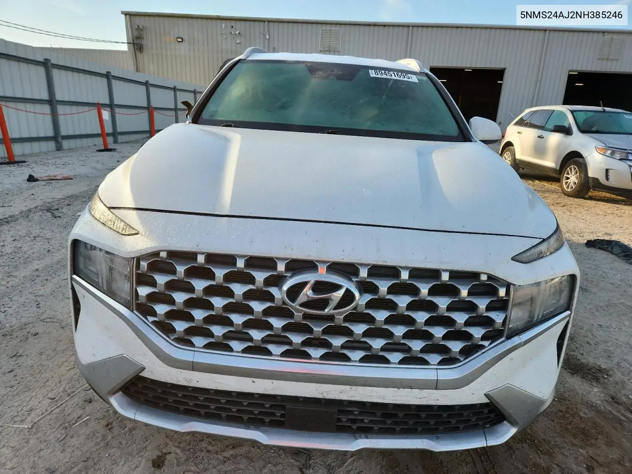 5NMS24AJ2NH385246 2022 Hyundai Santa Fe Sel
