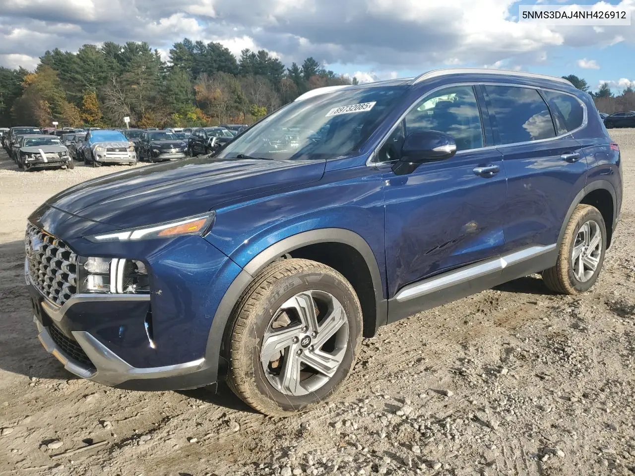 5NMS3DAJ4NH426912 2022 Hyundai Santa Fe Sel