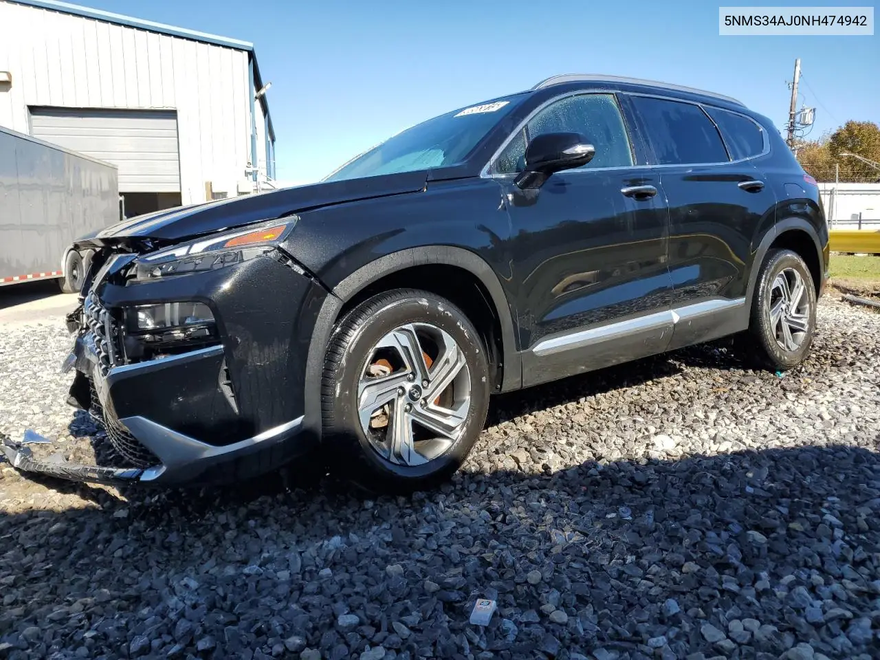 5NMS34AJ0NH474942 2022 Hyundai Santa Fe Sel