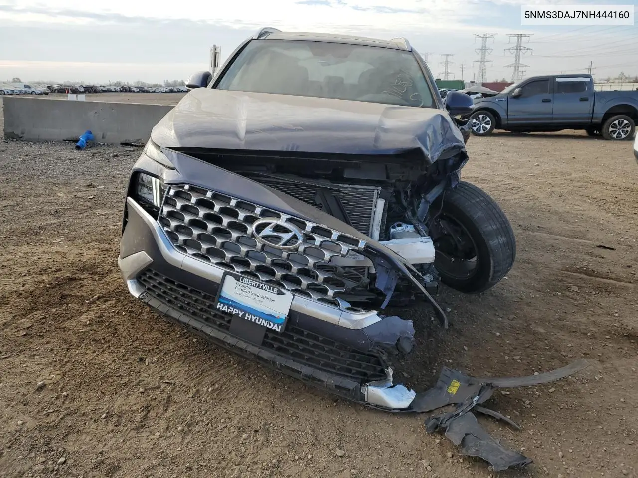5NMS3DAJ7NH444160 2022 Hyundai Santa Fe Sel
