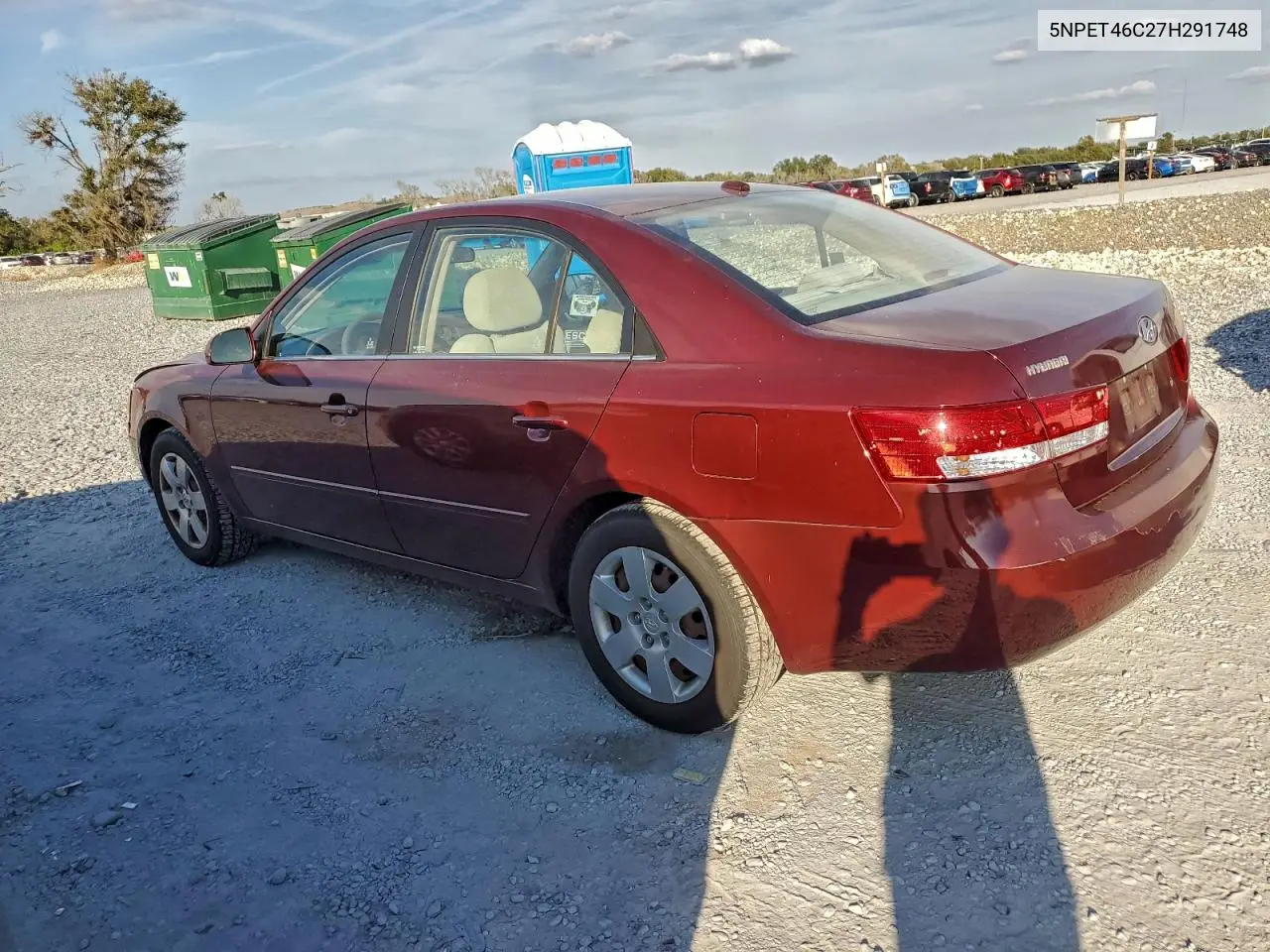 5NPET46C27H291748 2007 Hyundai Sonata Gls