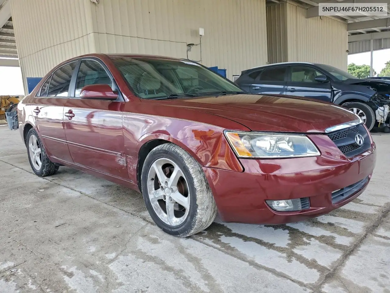 5NPEU46F67H205512 2007 Hyundai Sonata Se