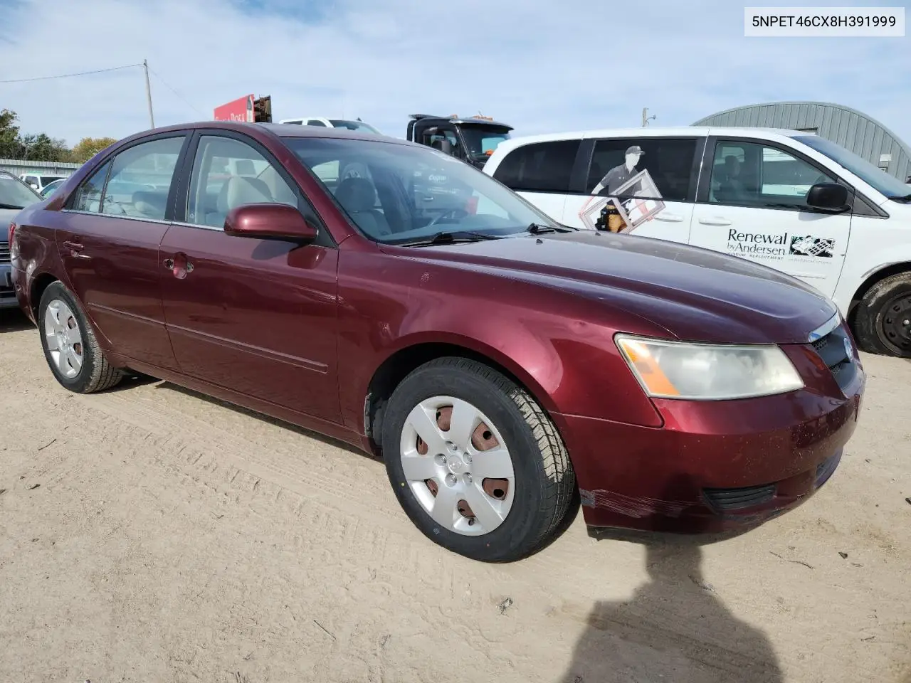 5NPET46CX8H391999 2008 Hyundai Sonata Gls