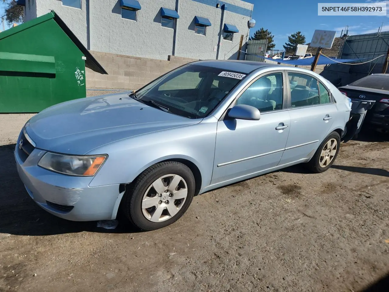 5NPET46F58H392973 2008 Hyundai Sonata Gls