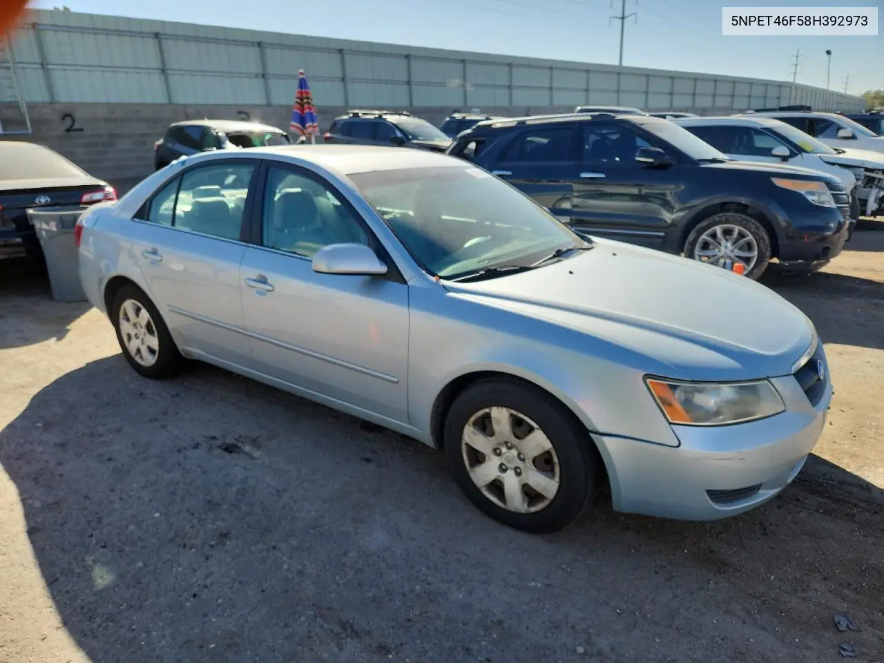 5NPET46F58H392973 2008 Hyundai Sonata Gls