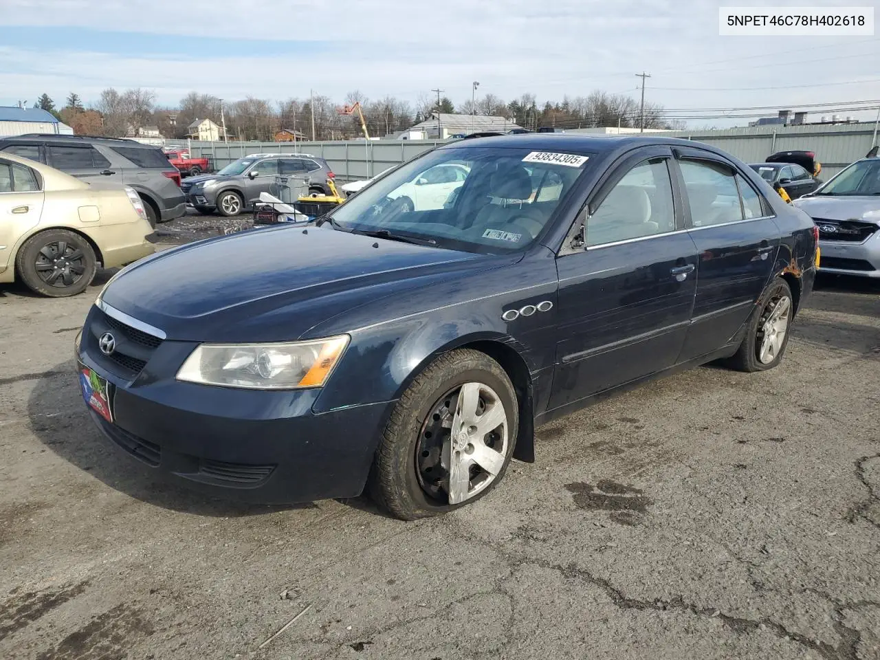 5NPET46C78H402618 2008 Hyundai Sonata Gls