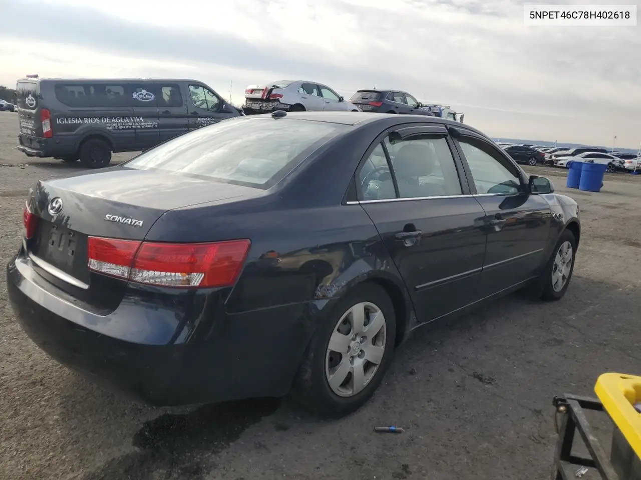 5NPET46C78H402618 2008 Hyundai Sonata Gls