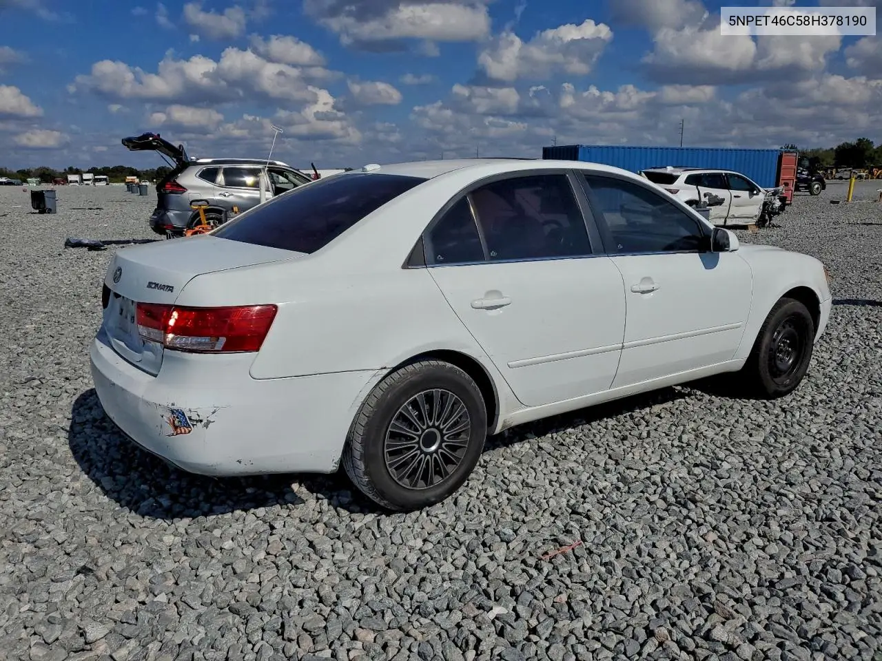 5NPET46C58H378190 2008 Hyundai Sonata Gls