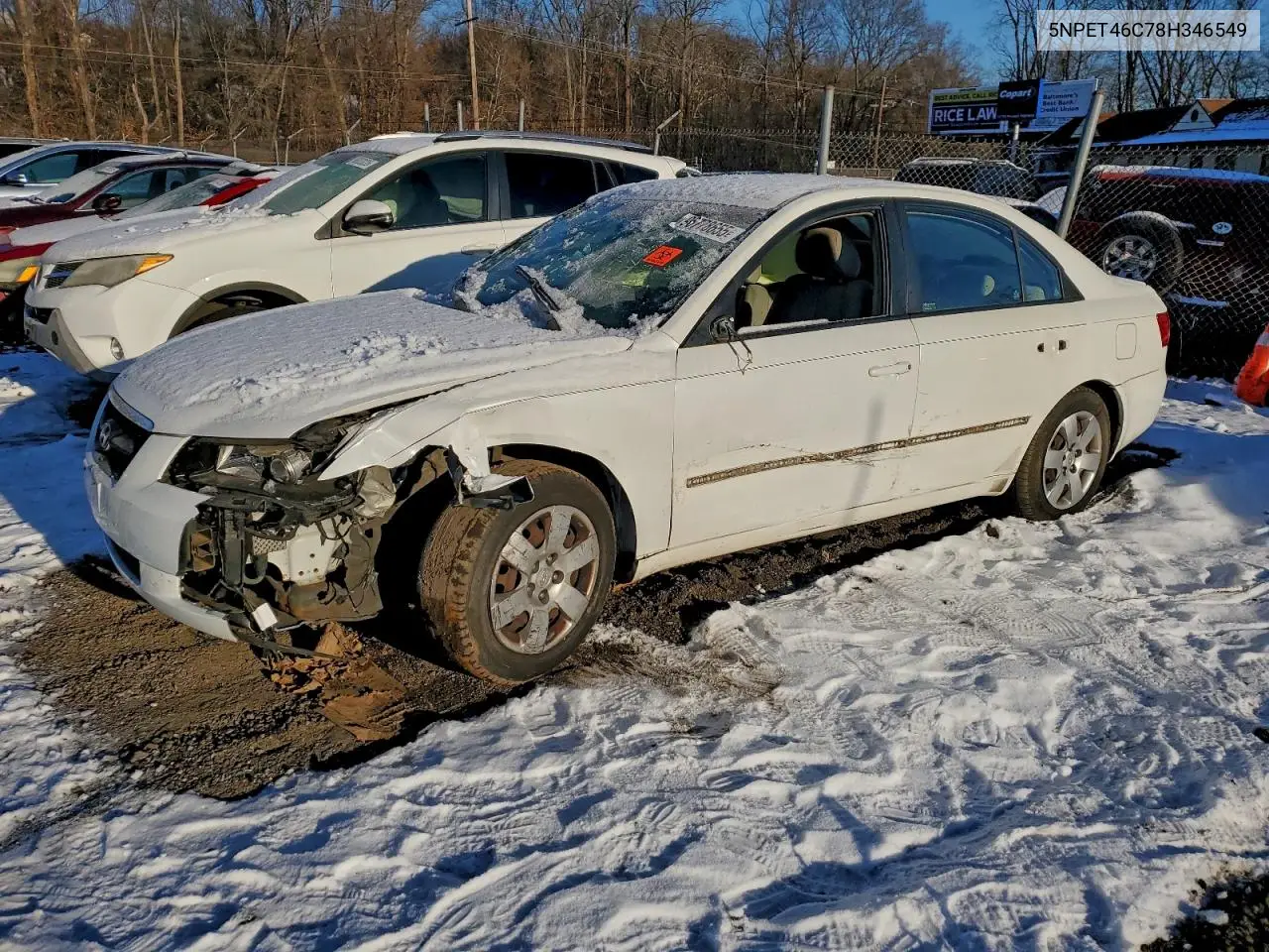5NPET46C78H346549 2008 Hyundai Sonata Gls