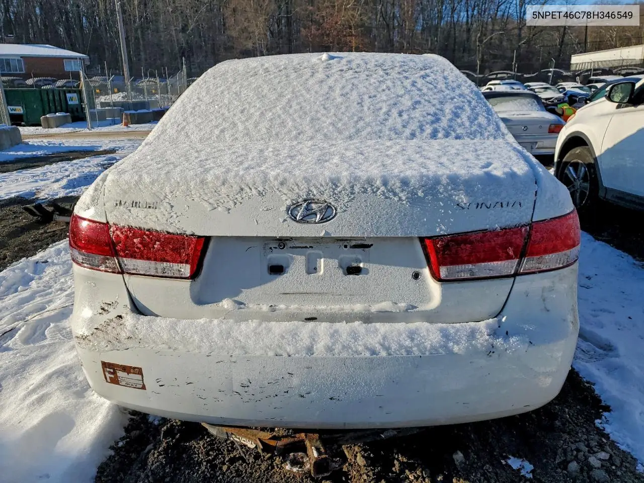 5NPET46C78H346549 2008 Hyundai Sonata Gls