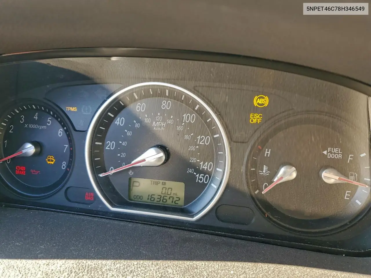 5NPET46C78H346549 2008 Hyundai Sonata Gls