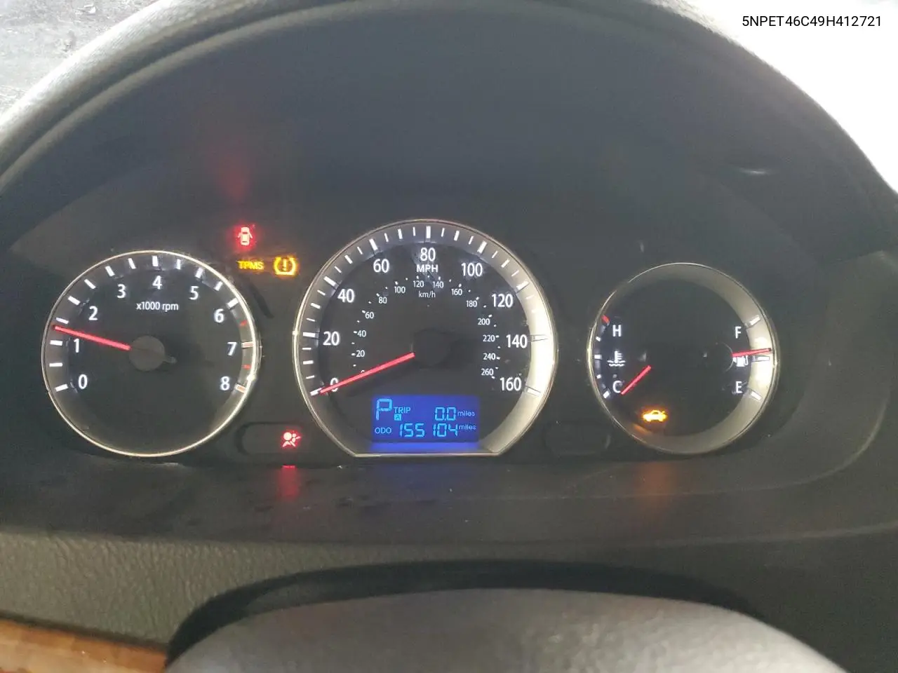 5NPET46C49H412721 2009 Hyundai Sonata Gls