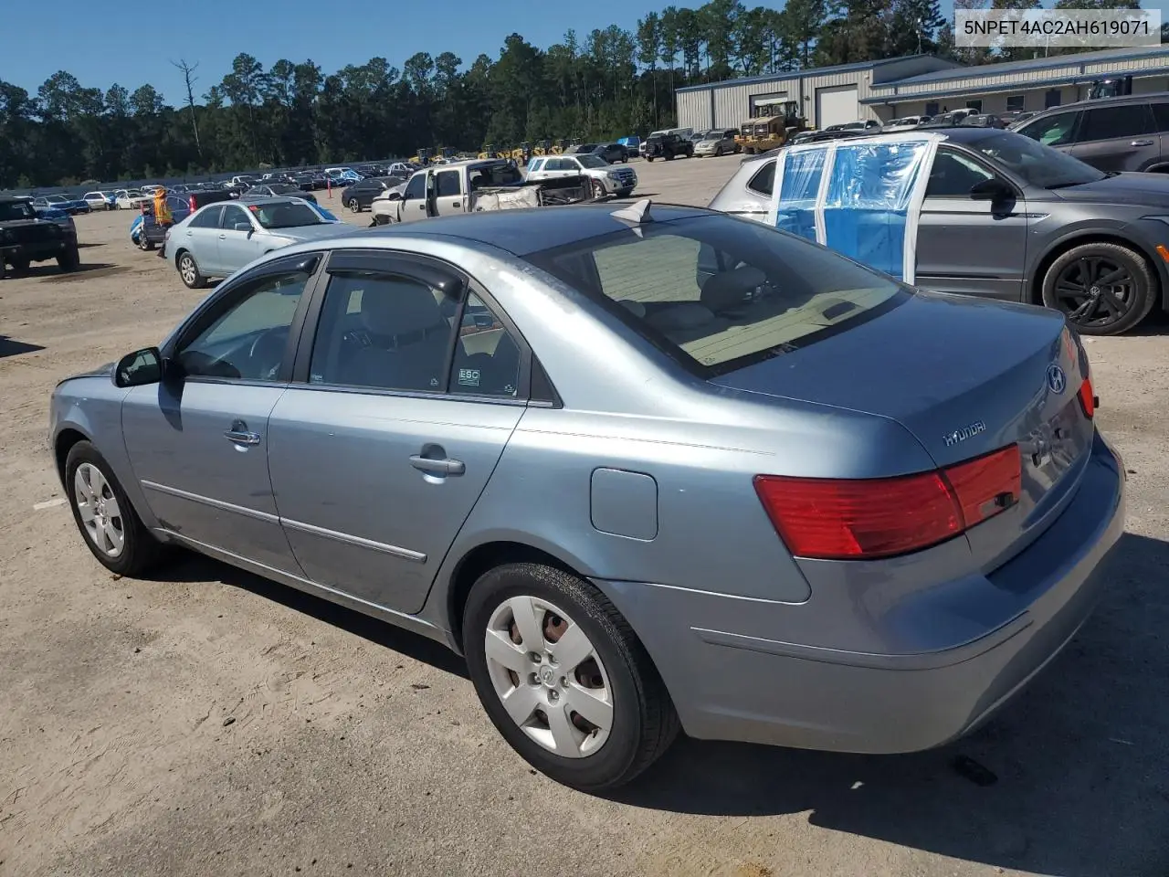5NPET4AC2AH619071 2010 Hyundai Sonata Gls