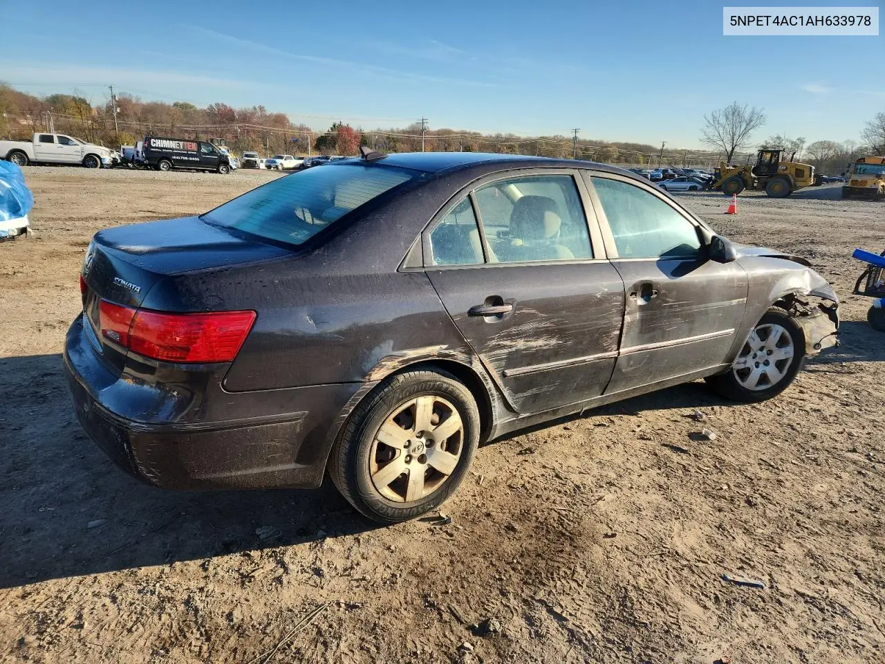 5NPET4AC1AH633978 2010 Hyundai Sonata Gls