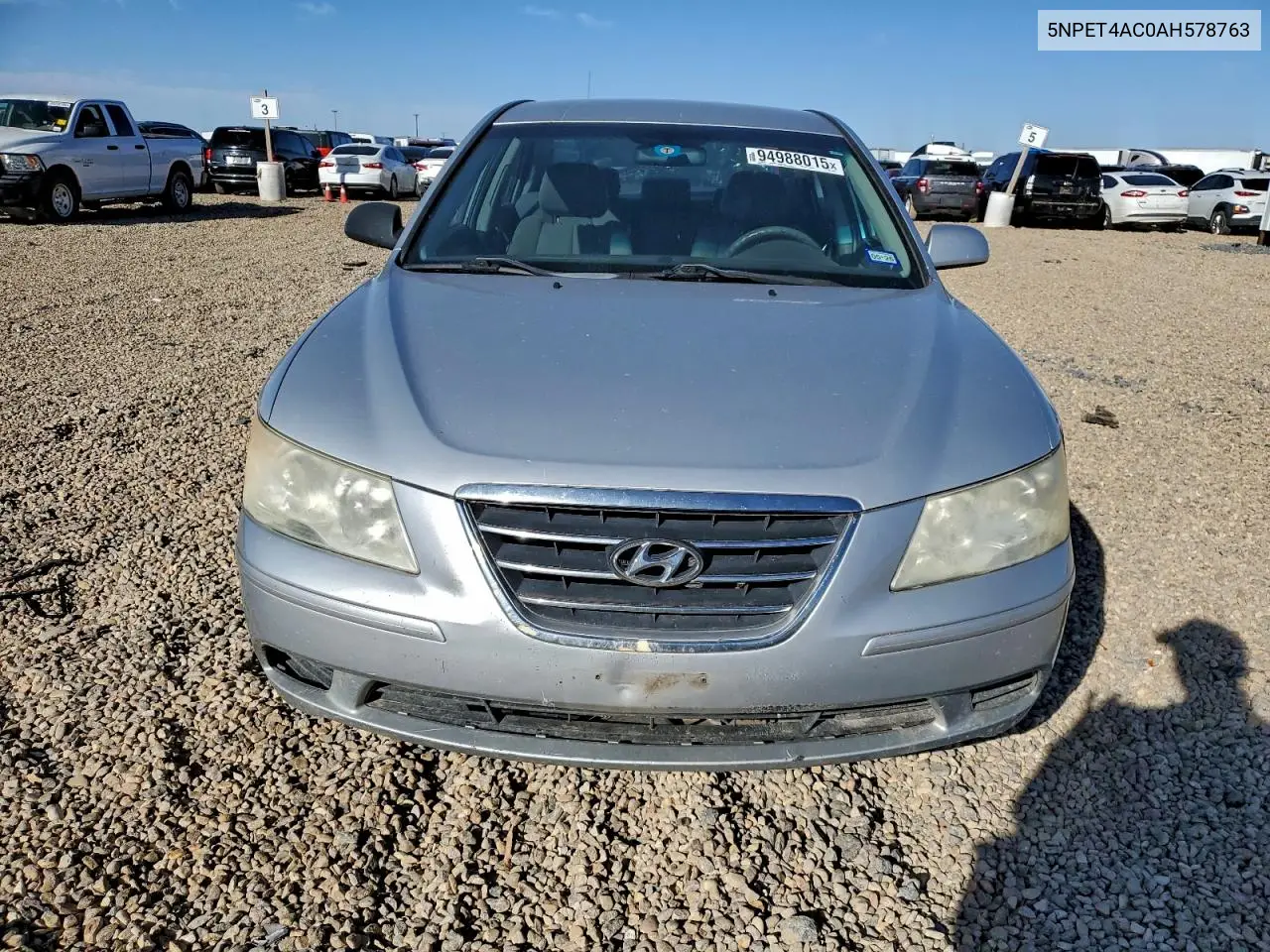 5NPET4AC0AH578763 2010 Hyundai Sonata Gls