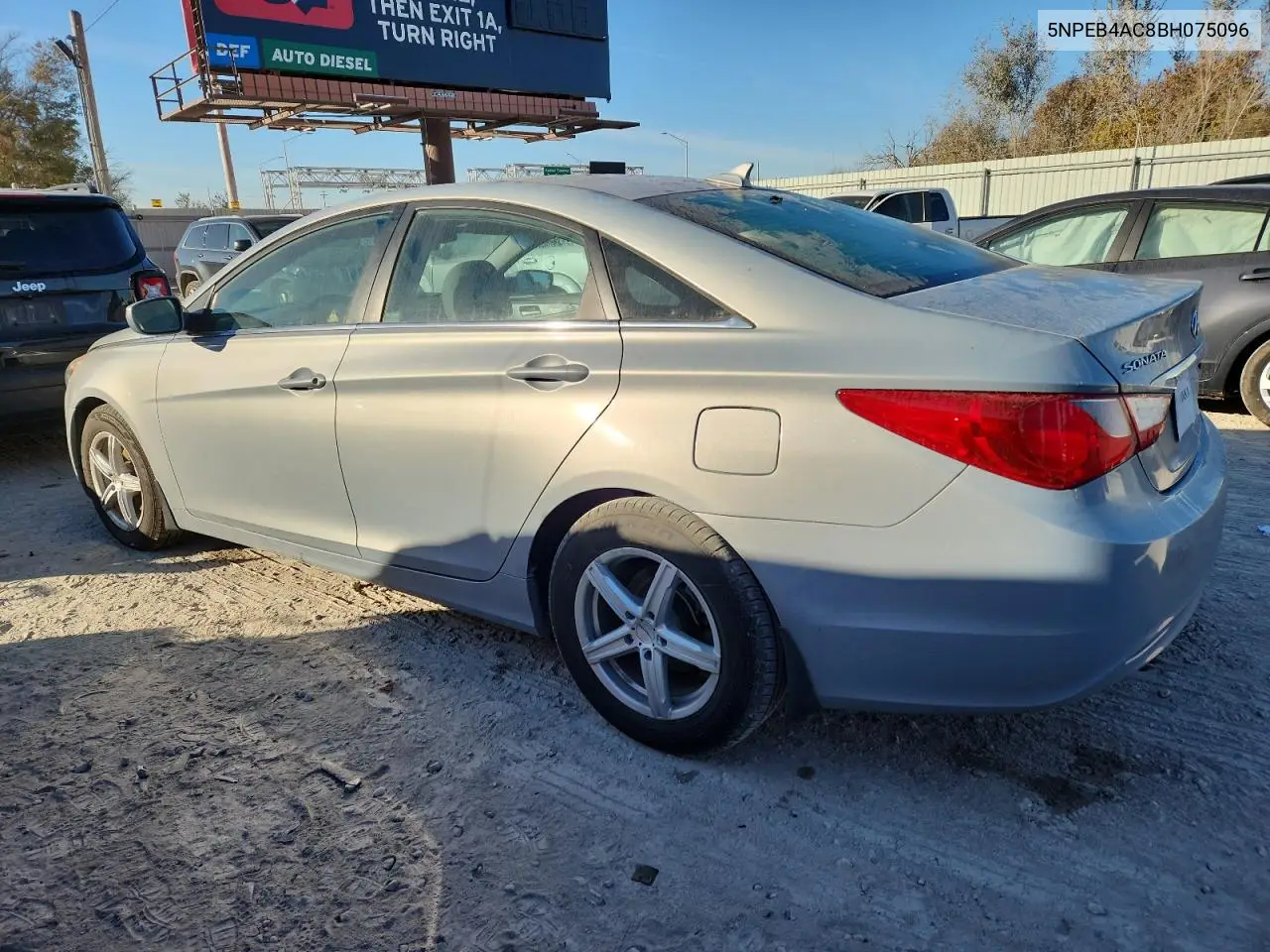 5NPEB4AC8BH075096 2011 Hyundai Sonata Gls