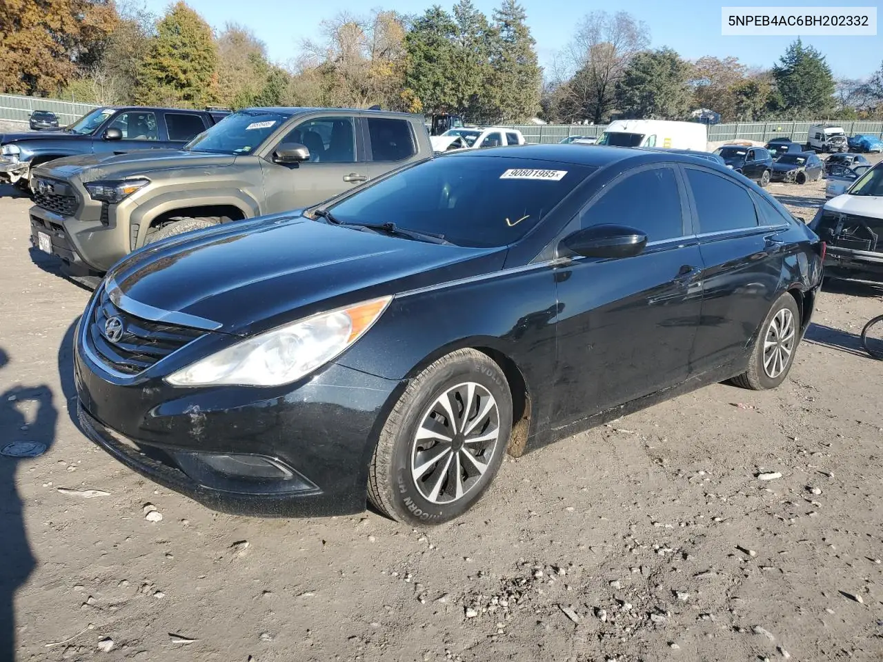 5NPEB4AC6BH202332 2011 Hyundai Sonata Gls