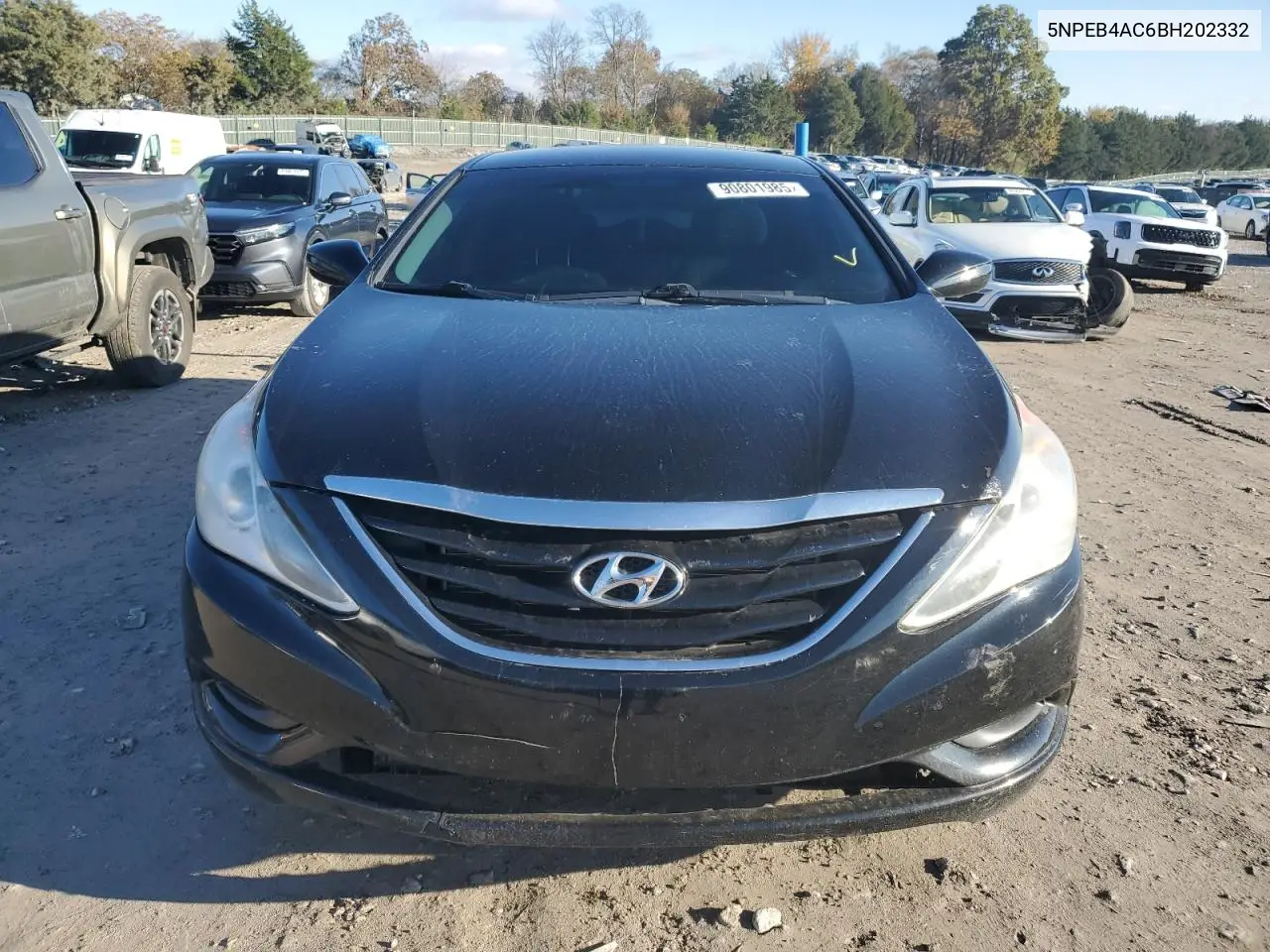 5NPEB4AC6BH202332 2011 Hyundai Sonata Gls