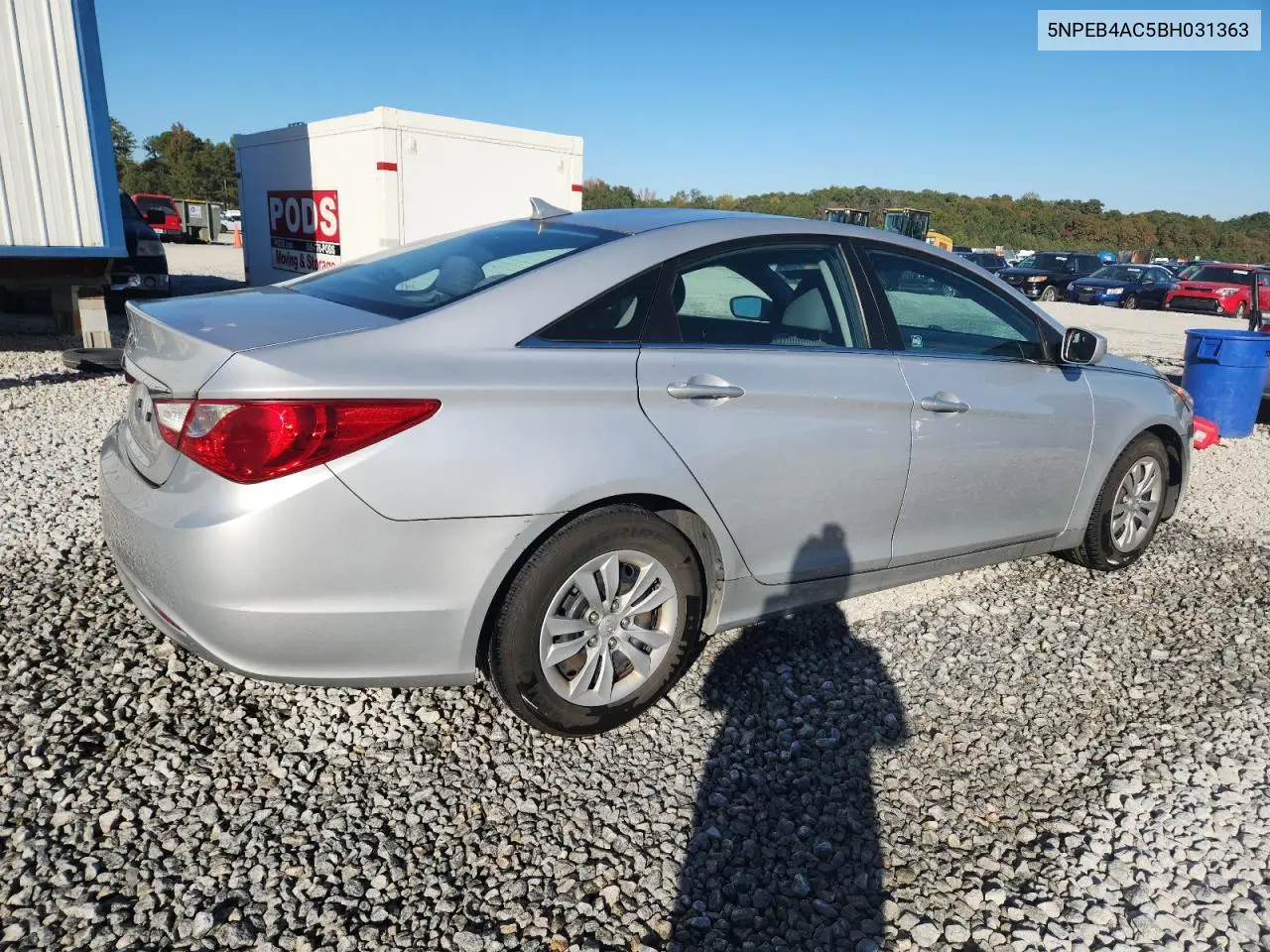 5NPEB4AC5BH031363 2011 Hyundai Sonata Gls