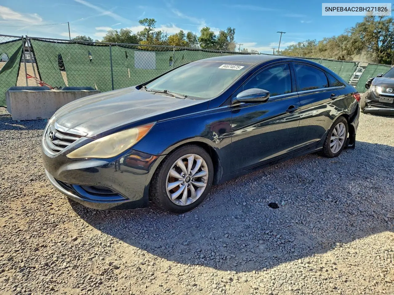 5NPEB4AC2BH271826 2011 Hyundai Sonata Gls