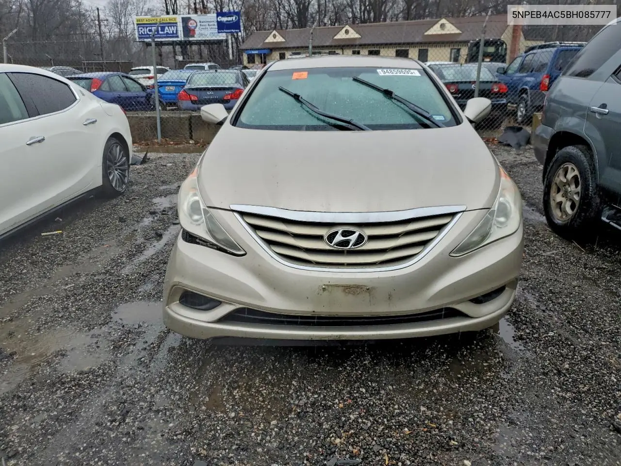 5NPEB4AC5BH085777 2011 Hyundai Sonata Gls