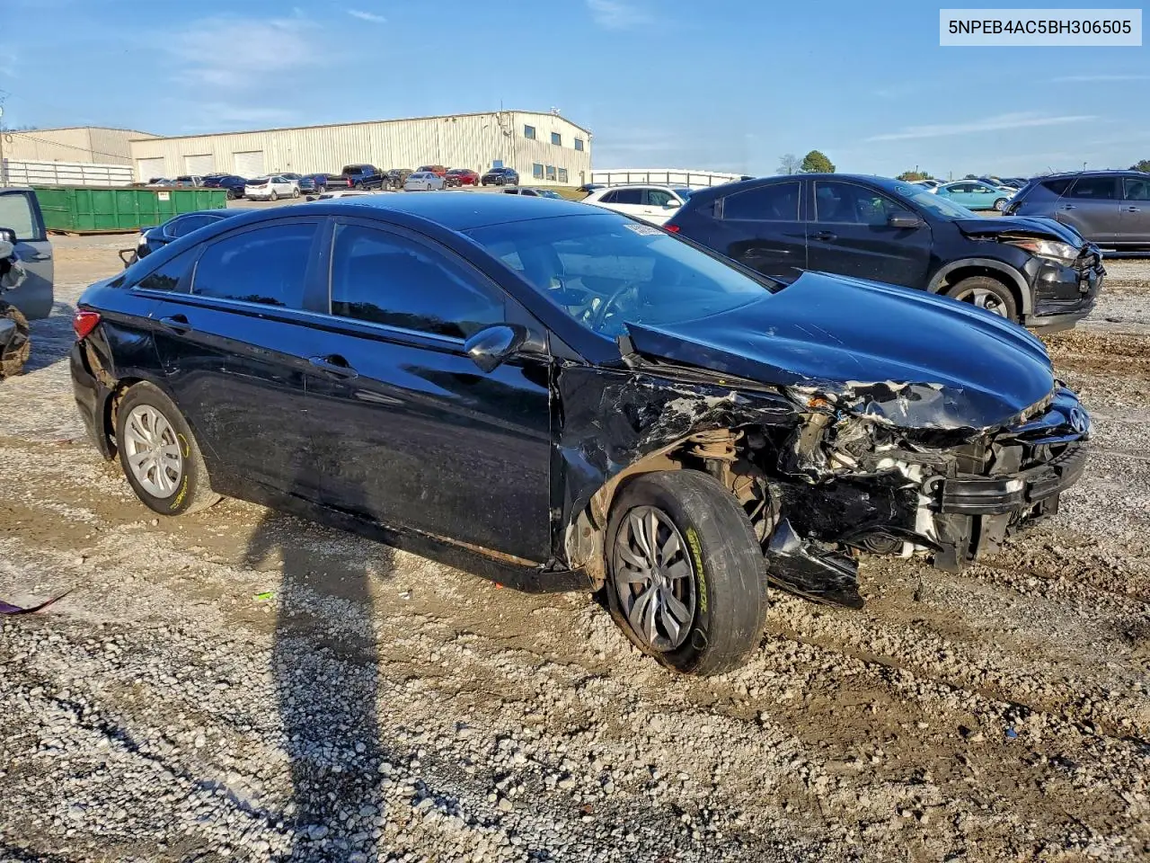 5NPEB4AC5BH306505 2011 Hyundai Sonata Gls