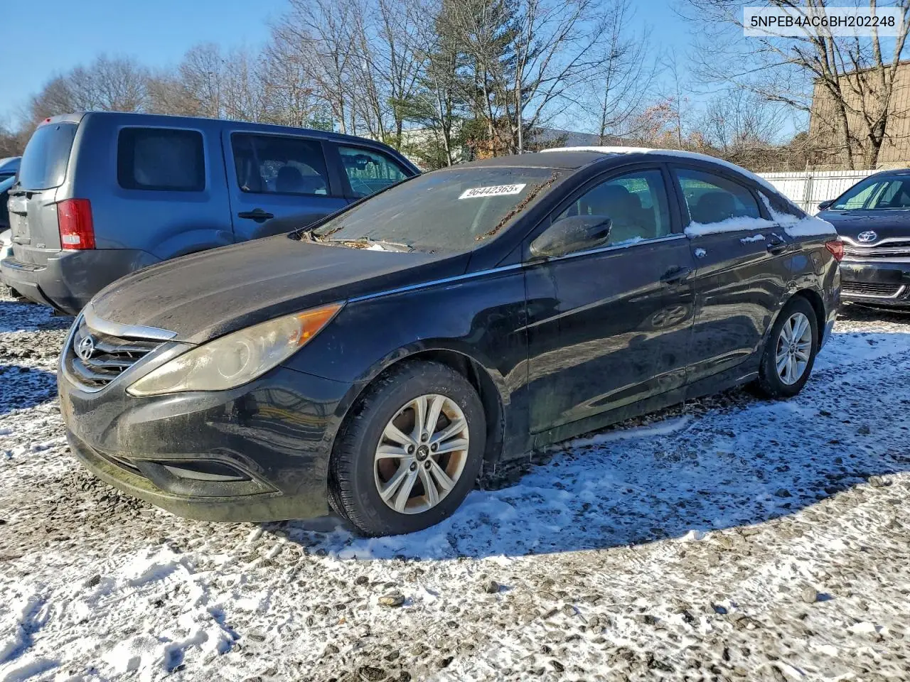 5NPEB4AC6BH202248 2011 Hyundai Sonata Gls