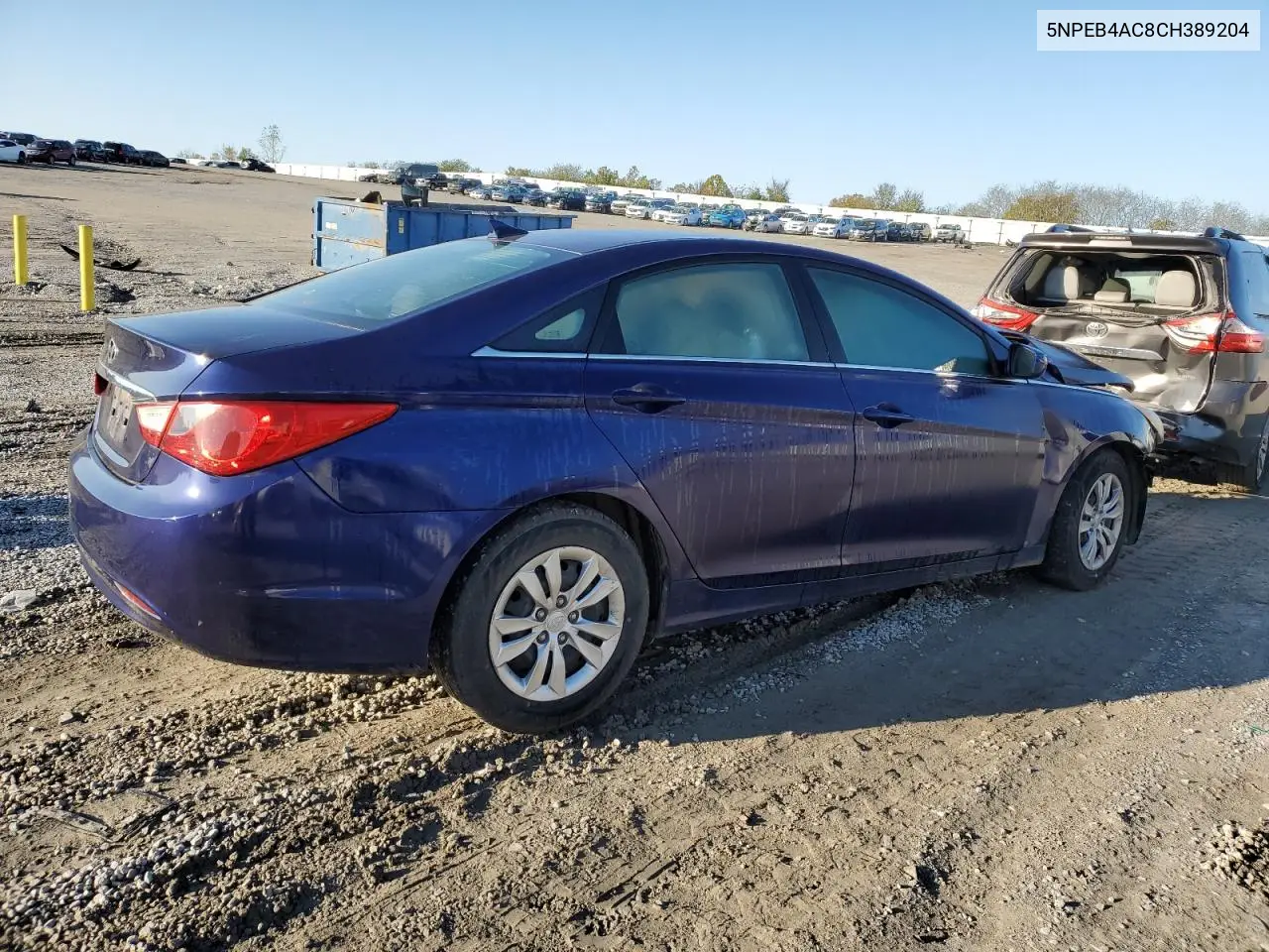5NPEB4AC8CH389204 2012 Hyundai Sonata Gls