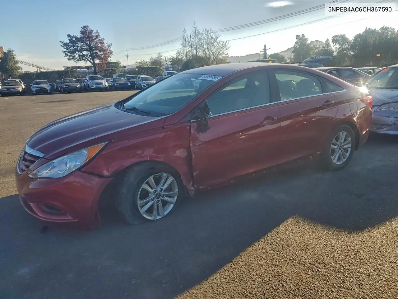 5NPEB4AC6CH367590 2012 Hyundai Sonata Gls