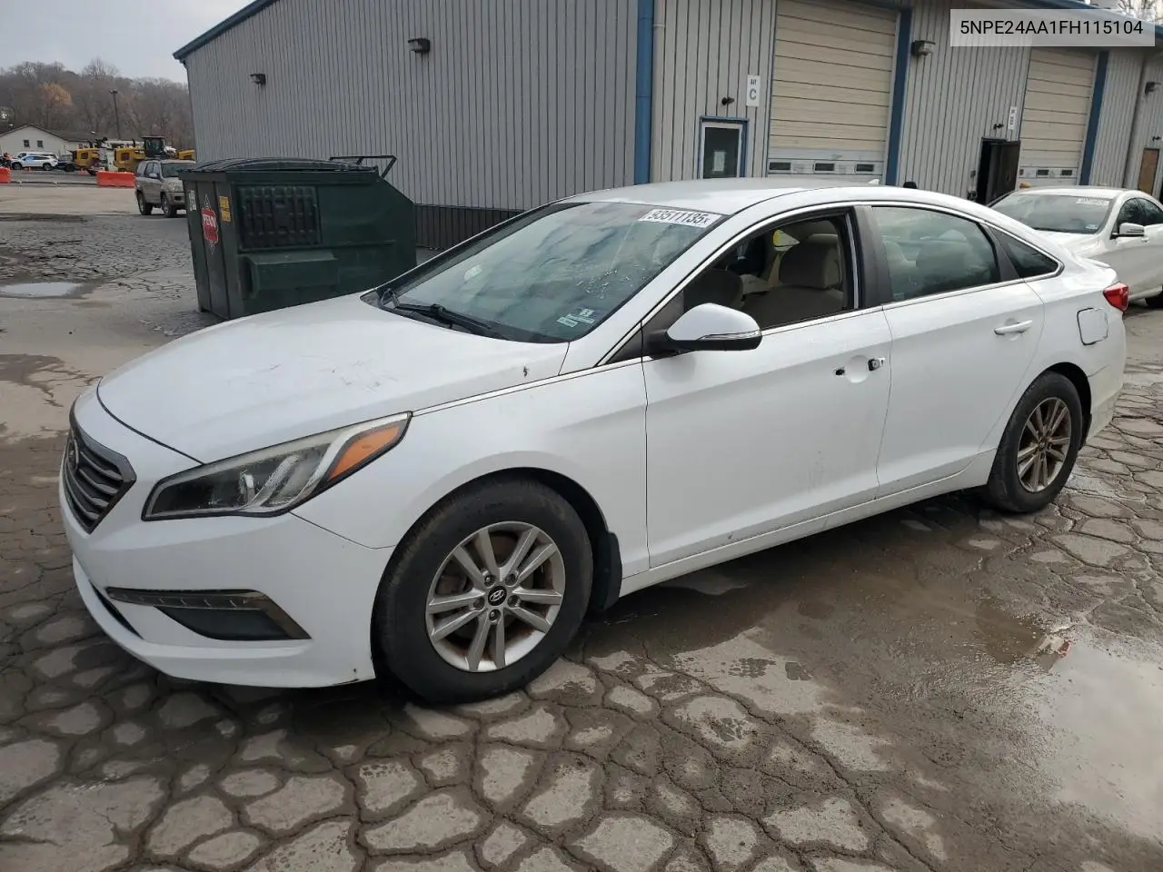 5NPE24AA1FH115104 2015 Hyundai Sonata Eco