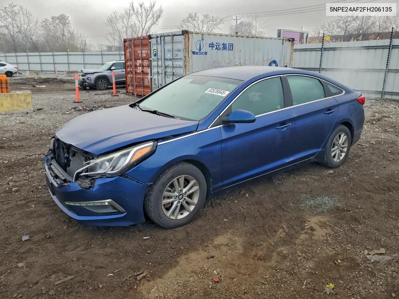 5NPE24AF2FH206135 2015 Hyundai Sonata Se