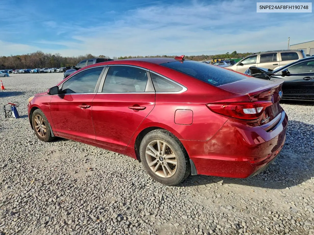 5NPE24AF8FH190748 2015 Hyundai Sonata Se