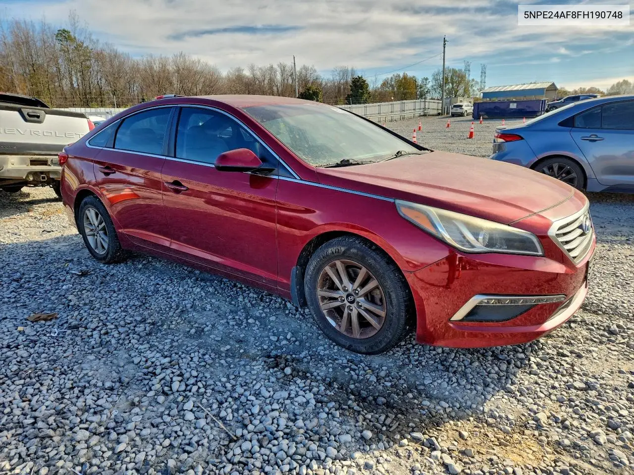 5NPE24AF8FH190748 2015 Hyundai Sonata Se