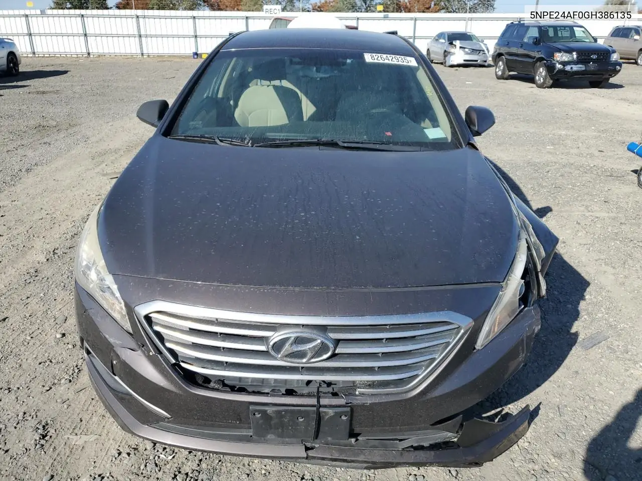 5NPE24AF0GH386135 2016 Hyundai Sonata Se