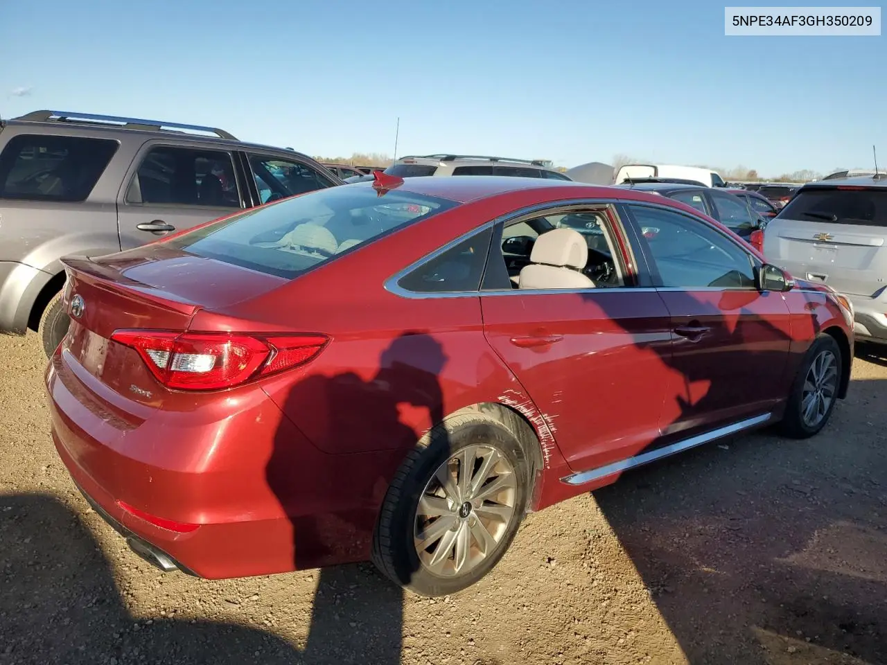 5NPE34AF3GH350209 2016 Hyundai Sonata Sport