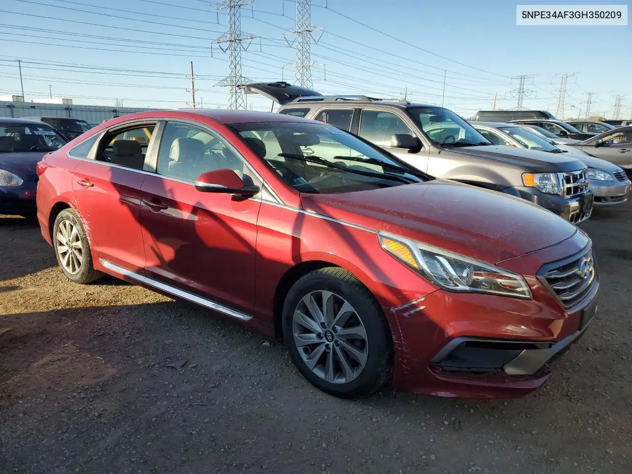 5NPE34AF3GH350209 2016 Hyundai Sonata Sport