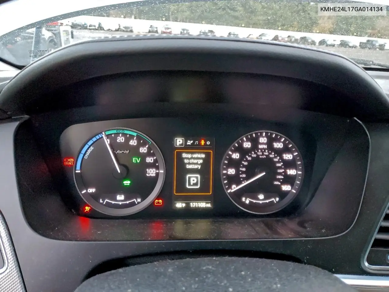 KMHE24L17GA014134 2016 Hyundai Sonata Hybrid