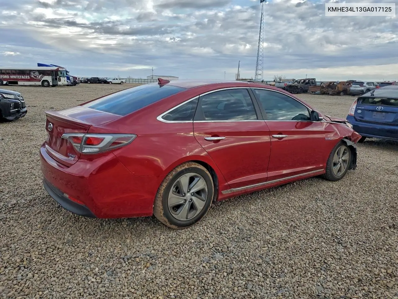 KMHE34L13GA017125 2016 Hyundai Sonata Hybrid
