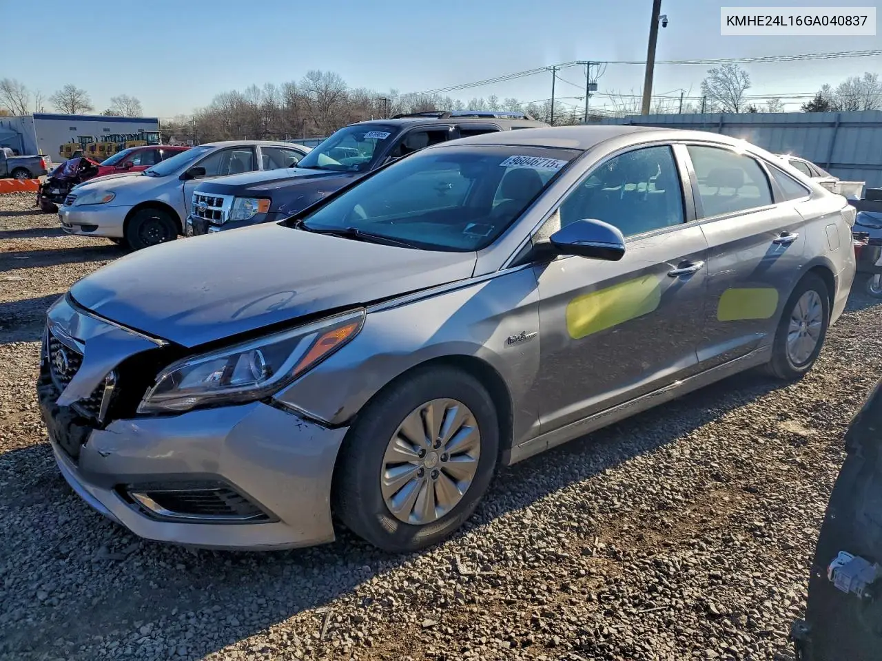 KMHE24L16GA040837 2016 Hyundai Sonata Hybrid