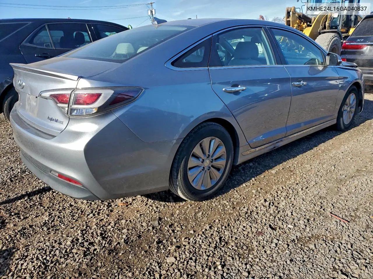 KMHE24L16GA040837 2016 Hyundai Sonata Hybrid