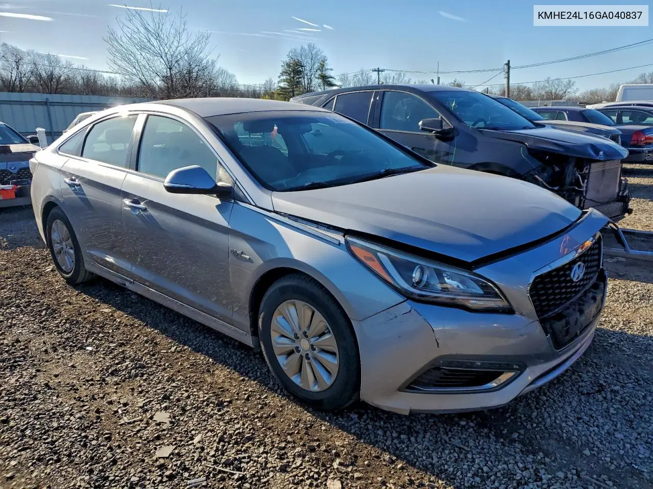 KMHE24L16GA040837 2016 Hyundai Sonata Hybrid