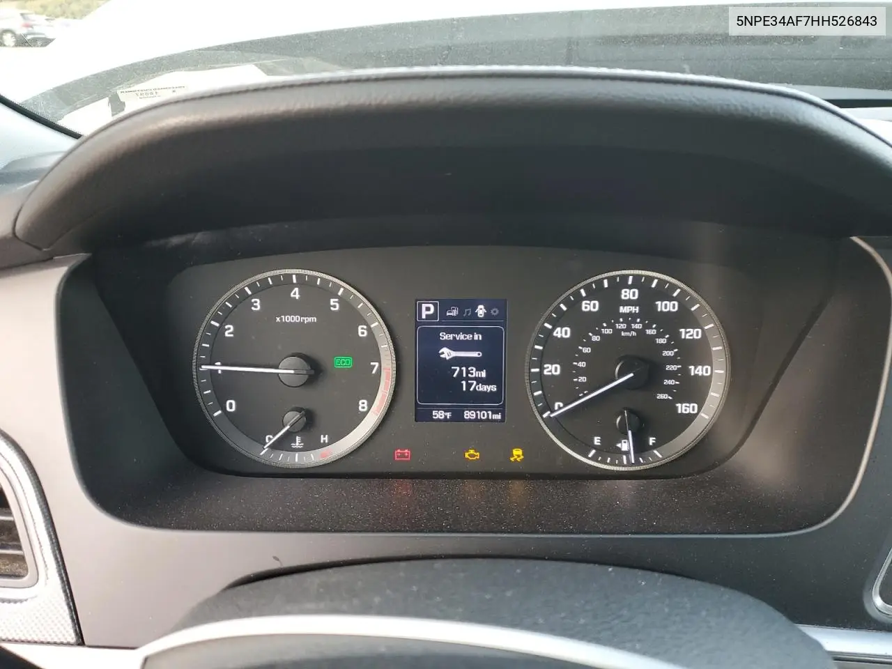 5NPE34AF7HH526843 2017 Hyundai Sonata Sport