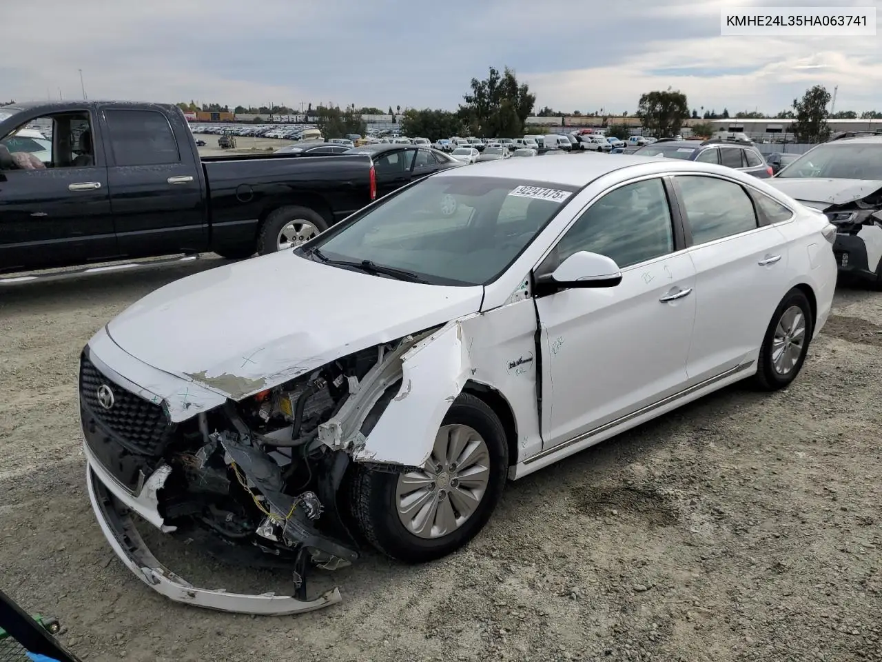 KMHE24L35HA063741 2017 Hyundai Sonata Hybrid