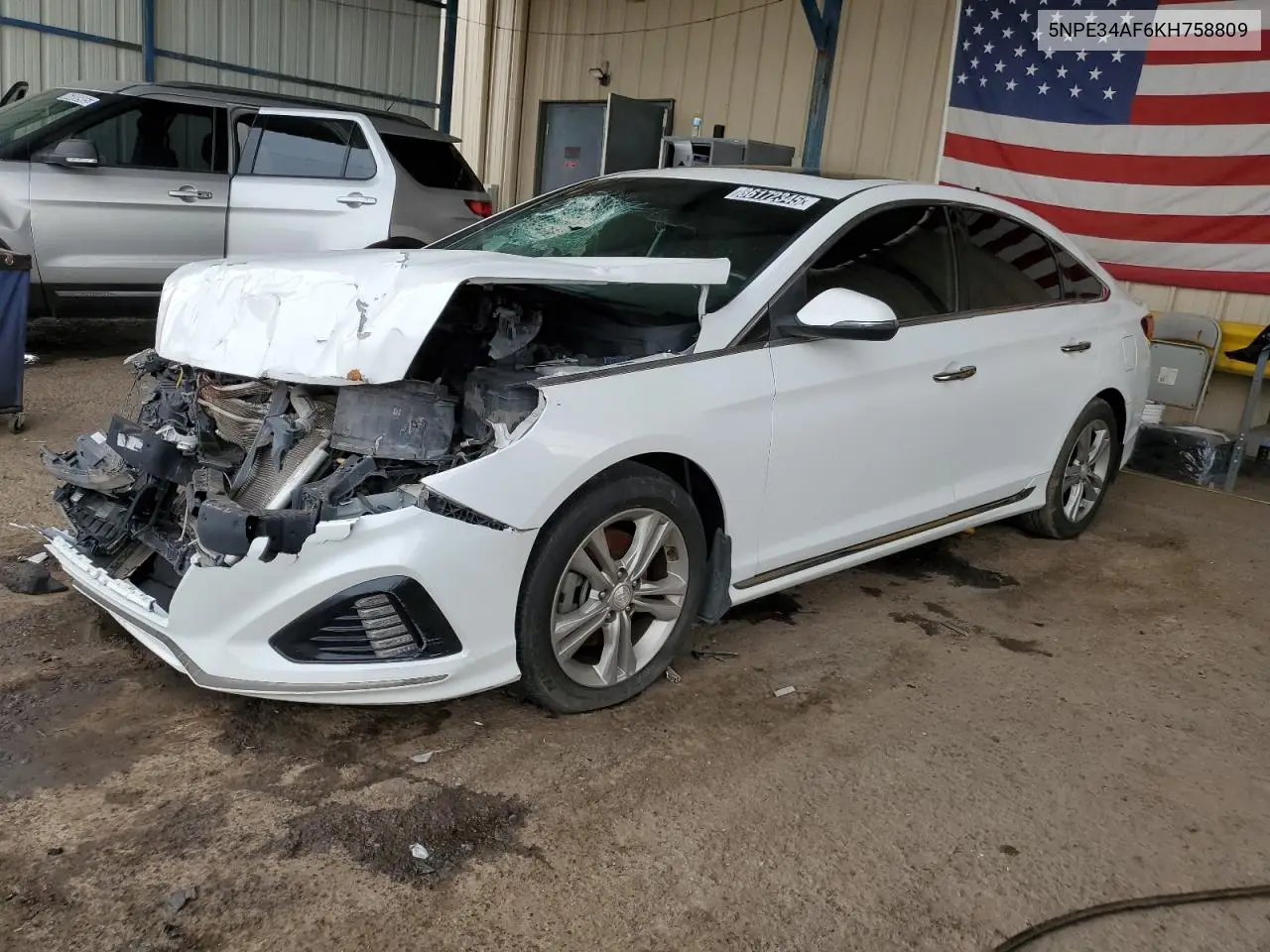 5NPE34AF6KH758809 2019 Hyundai Sonata Limited