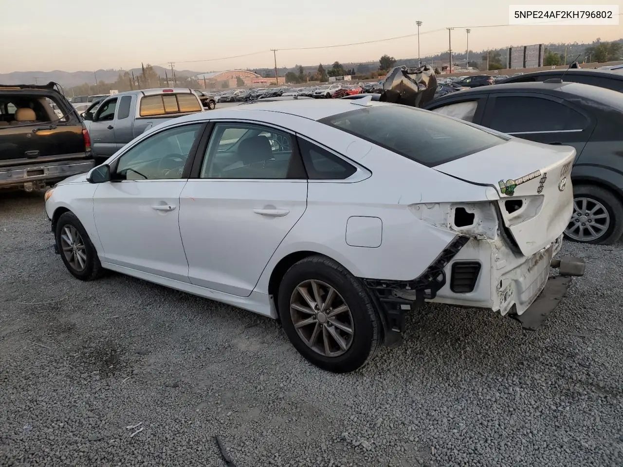 5NPE24AF2KH796802 2019 Hyundai Sonata Se
