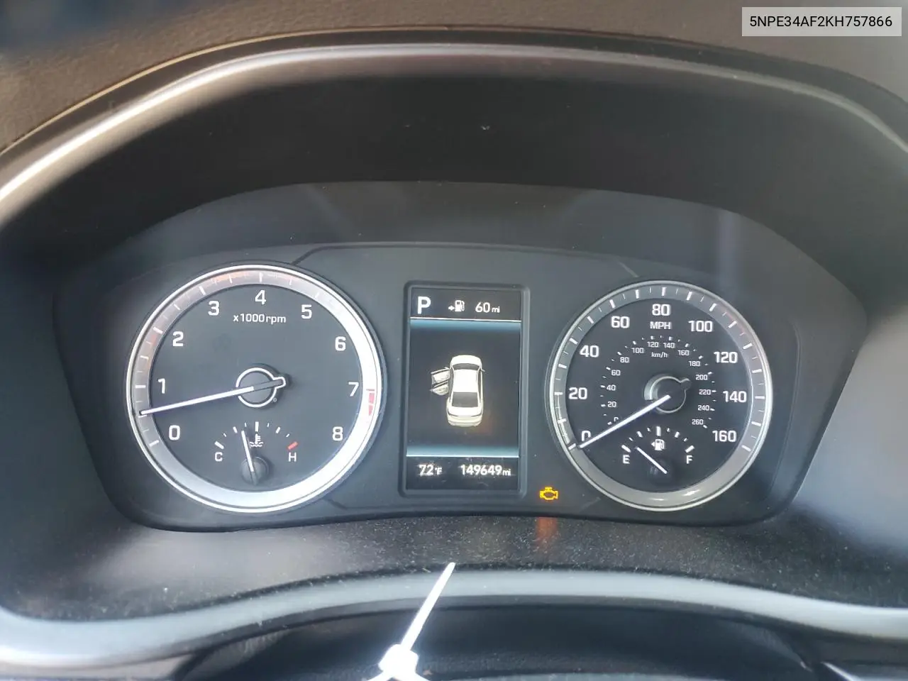 5NPE34AF2KH757866 2019 Hyundai Sonata Limited
